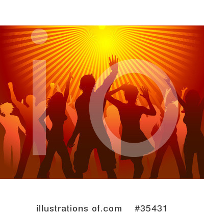Royalty-Free (RF) Dancing Clipart Illustration by KJ Pargeter - Stock Sample #35431