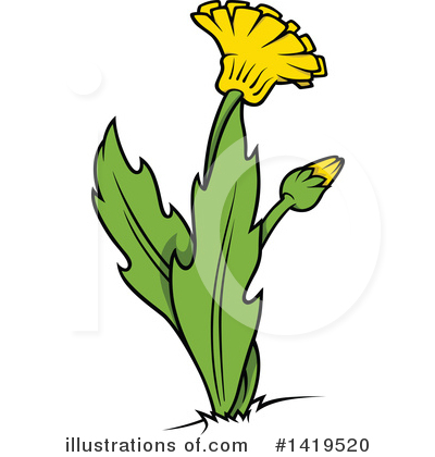 Royalty-Free (RF) Dandelion Clipart Illustration by dero - Stock Sample #1419520