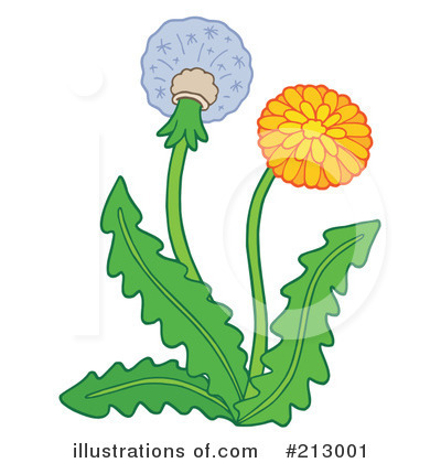Royalty-Free (RF) Dandelion Clipart Illustration by visekart - Stock Sample #213001