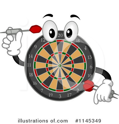Royalty-Free (RF) Dart Board Clipart Illustration by BNP Design Studio - Stock Sample #1145349