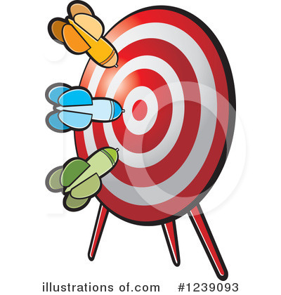Royalty-Free (RF) Darts Clipart Illustration by Lal Perera - Stock Sample #1239093