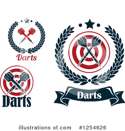 Royalty-Free (RF) Darts Clipart Illustration by Vector Tradition SM - Stock Sample #1254626