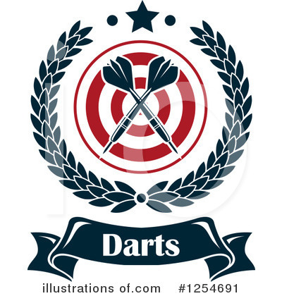 Royalty-Free (RF) Darts Clipart Illustration by Vector Tradition SM - Stock Sample #1254691
