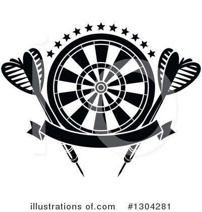 Royalty-Free (RF) Darts Clipart Illustration by Vector Tradition SM - Stock Sample #1304281