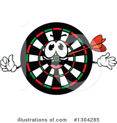 Dartboard Clipart #1304285 by Vector Tradition SM