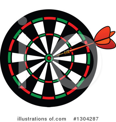 Royalty-Free (RF) Darts Clipart Illustration by Vector Tradition SM - Stock Sample #1304287