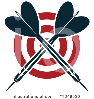 Dartboard Clipart #1349520 by Vector Tradition SM