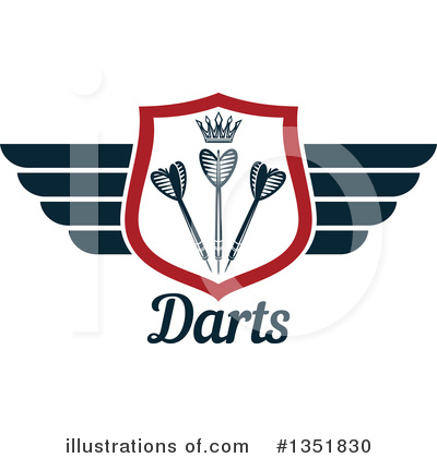 Royalty-Free (RF) Darts Clipart Illustration by Vector Tradition SM - Stock Sample #1351830