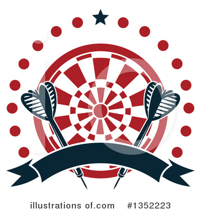 Dart Board Clipart #1352223 by Vector Tradition SM