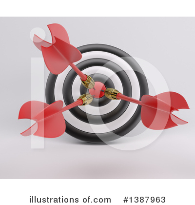 Throwing Darts Clipart #1387963 by KJ Pargeter