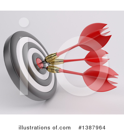 Throwing Darts Clipart #1387964 by KJ Pargeter