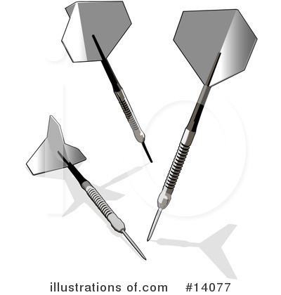 Royalty-Free (RF) Darts Clipart Illustration by Leo Blanchette - Stock Sample #14077