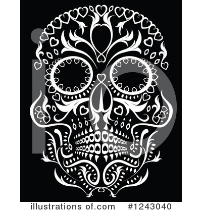 Royalty-Free (RF) Day Of The Dead Clipart Illustration by lineartestpilot - Stock Sample #1243040