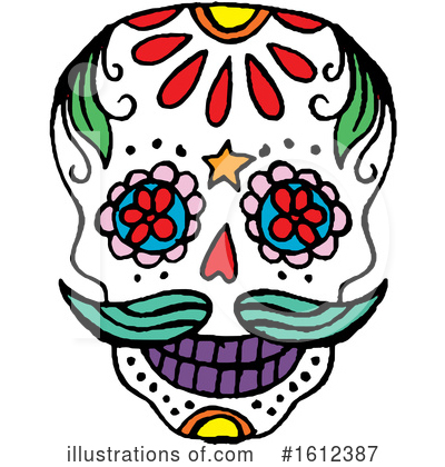 Skull Clipart #1612387 by Cherie Reve