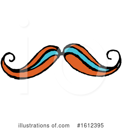Mustache Clipart #1612395 by Cherie Reve