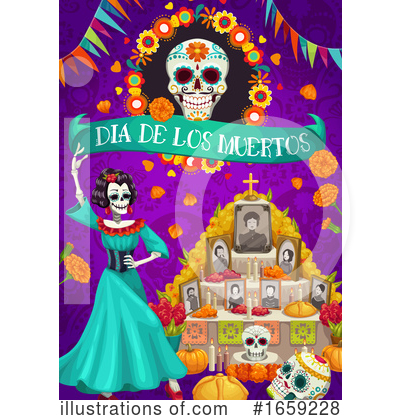 Royalty-Free (RF) Day Of The Dead Clipart Illustration by Vector Tradition SM - Stock Sample #1659228
