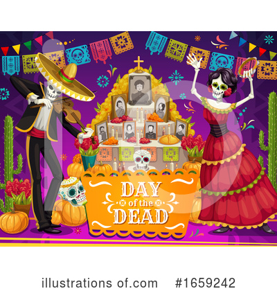 Royalty-Free (RF) Day Of The Dead Clipart Illustration by Vector Tradition SM - Stock Sample #1659242