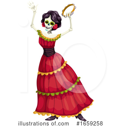 Royalty-Free (RF) Day Of The Dead Clipart Illustration by Vector Tradition SM - Stock Sample #1659258
