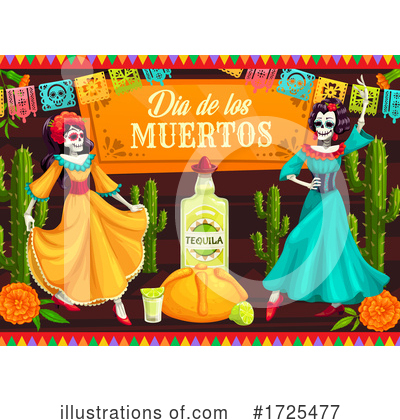Royalty-Free (RF) Day Of The Dead Clipart Illustration by Vector Tradition SM - Stock Sample #1725477