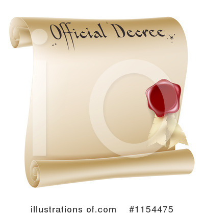 Royalty-Free (RF) Decree Clipart Illustration by AtStockIllustration - Stock Sample #1154475