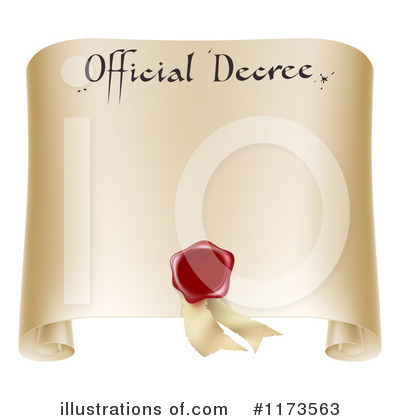 Royalty-Free (RF) Decree Clipart Illustration by AtStockIllustration - Stock Sample #1173563