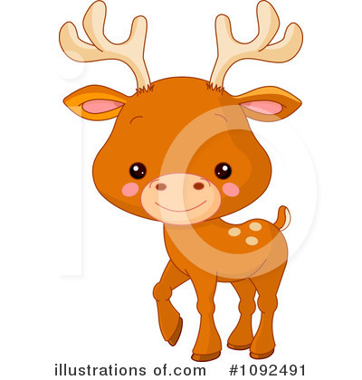 Royalty-Free (RF) Deer Clipart Illustration by Pushkin - Stock Sample #1092491