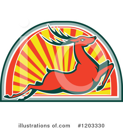 Royalty-Free (RF) Deer Clipart Illustration by patrimonio - Stock Sample #1203330