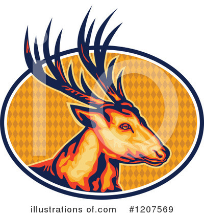 Royalty-Free (RF) Deer Clipart Illustration by patrimonio - Stock Sample #1207569
