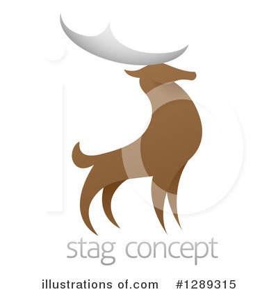 Stag Clipart #1289315 by AtStockIllustration
