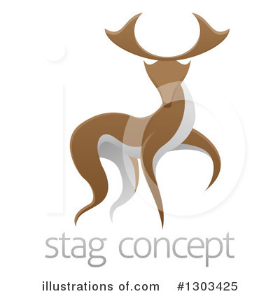 Stag Clipart #1303425 by AtStockIllustration