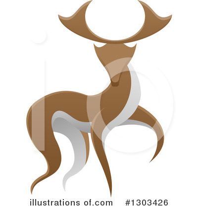 Stag Clipart #1303426 by AtStockIllustration