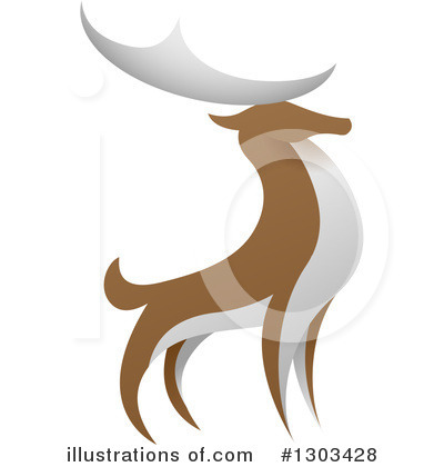 Stag Clipart #1303428 by AtStockIllustration