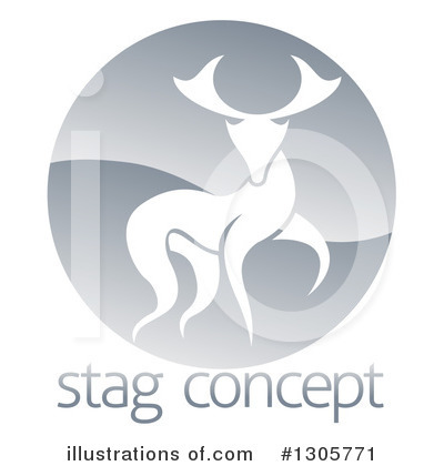Stag Clipart #1305771 by AtStockIllustration