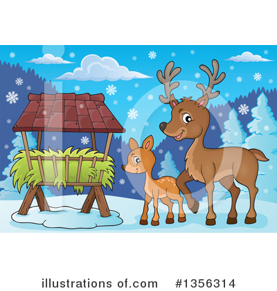 Royalty-Free (RF) Deer Clipart Illustration by visekart - Stock Sample #1356314