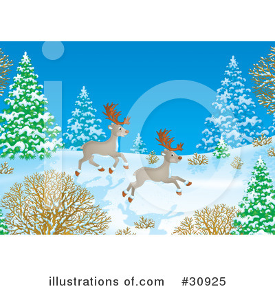Royalty-Free (RF) Deer Clipart Illustration by Alex Bannykh - Stock Sample #30925