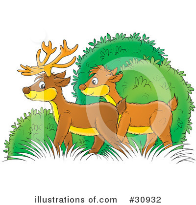 Royalty-Free (RF) Deer Clipart Illustration by Alex Bannykh - Stock Sample #30932