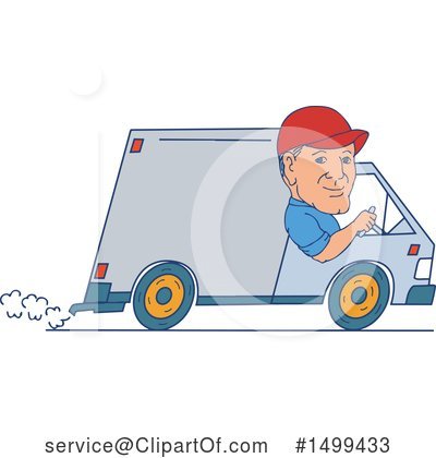 Royalty-Free (RF) Delivery Clipart Illustration by patrimonio - Stock Sample #1499433