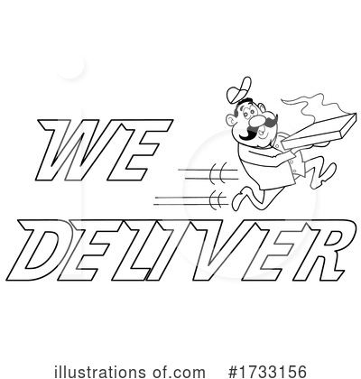 Delivery Clipart #1733156 by LaffToon
