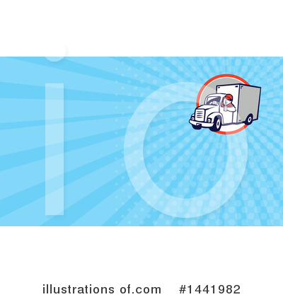 Royalty-Free (RF) Delivery Driver Clipart Illustration by patrimonio - Stock Sample #1441982