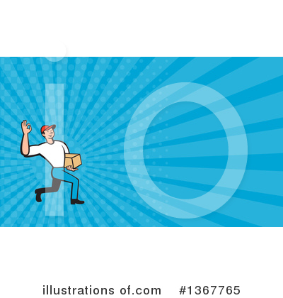Royalty-Free (RF) Delivery Man Clipart Illustration by patrimonio - Stock Sample #1367765