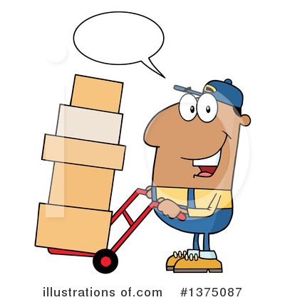 Royalty-Free (RF) Delivery Man Clipart Illustration by Hit Toon - Stock Sample #1375087