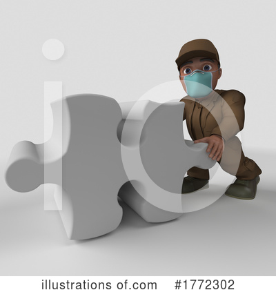 Royalty-Free (RF) Delivery Man Clipart Illustration by KJ Pargeter - Stock Sample #1772302