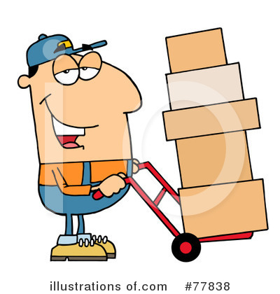 Royalty-Free (RF) Delivery Man Clipart Illustration by Hit Toon - Stock Sample #77838