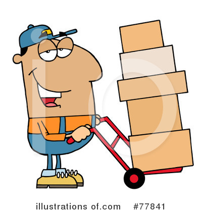 Royalty-Free (RF) Delivery Man Clipart Illustration by Hit Toon - Stock Sample #77841