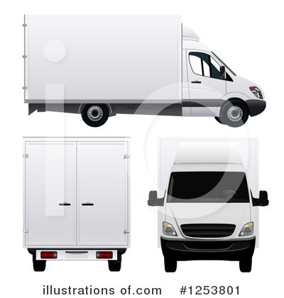 Royalty-Free (RF) Delivery Truck Clipart Illustration by vectorace - Stock Sample #1253801