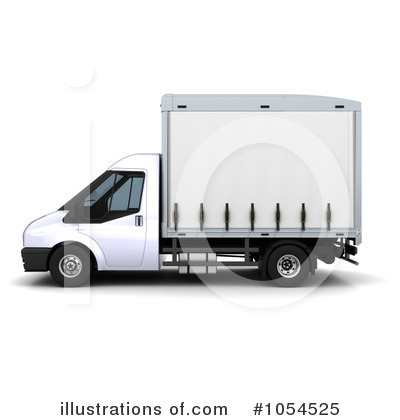 Royalty-Free (RF) Delivery Van Clipart Illustration by KJ Pargeter - Stock Sample #1054525