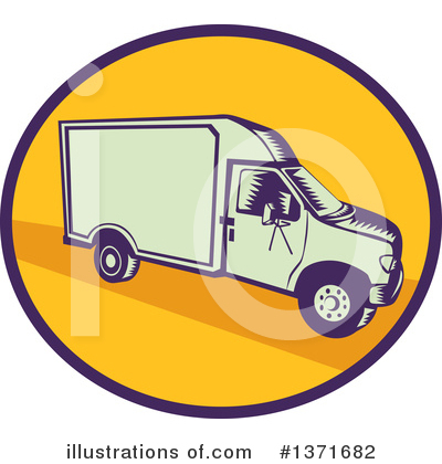 Royalty-Free (RF) Delivery Van Clipart Illustration by patrimonio - Stock Sample #1371682