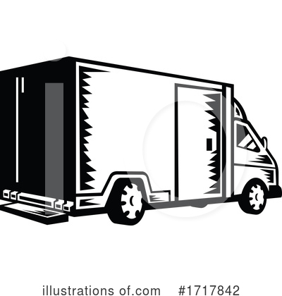 Royalty-Free (RF) Delivery Van Clipart Illustration by patrimonio - Stock Sample #1717842