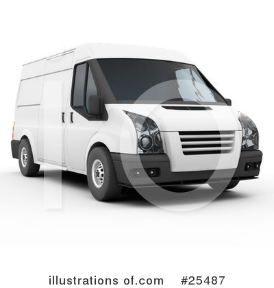 Royalty-Free (RF) Delivery Van Clipart Illustration by KJ Pargeter - Stock Sample #25487