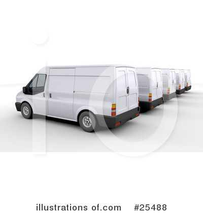 Royalty-Free (RF) Delivery Van Clipart Illustration by KJ Pargeter - Stock Sample #25488